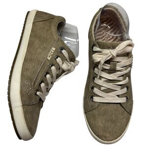 Taos STAR  khaki washed oat shoes casual sneaker womens 8.5 EUC boho travel